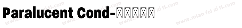 Paralucent Cond字体转换